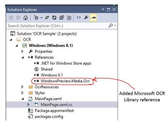 Add Microsoft OCR Library